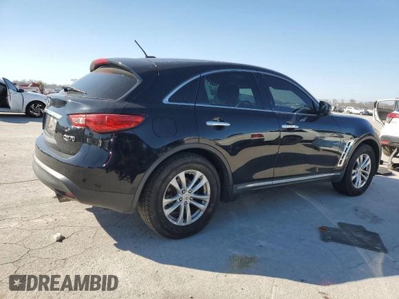 2016 Infiniti QX70 with VIN JN8CS1MU2GM670540, listed as a Copart auction lot 48196665 with Not Provided miles and Salvage Title. Bid and sale history available at DreamBid. Image 3.