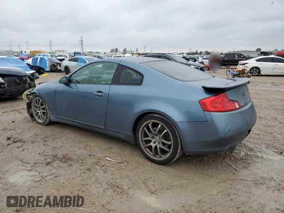 2005 Infiniti G35 Coupe with VIN JNKCV54E25M401064, listed as a Copart auction lot 42576515 with 217,108 mi miles and Salvage Title. Bid and sale history available at carsss.com. Image 2.