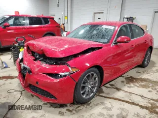 2019 Alfa Romeo Giulia Sport with VIN ZARFANAN7K7613571, listed as a Copart auction lot 51989295 with 92,031 mi miles and Salvage title. Bid and sale history available at DreamBid. Image 1.