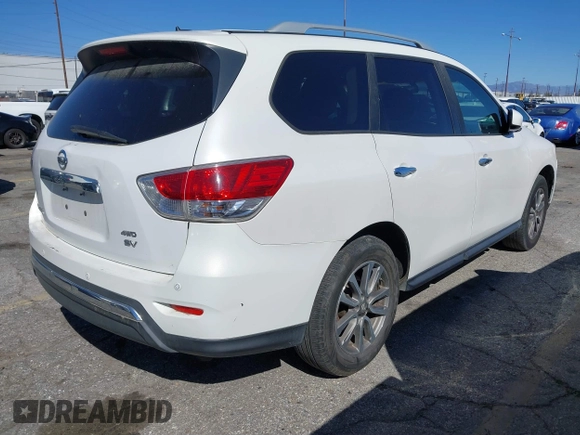 2013 Nissan Pathfinder SV with VIN 5N1AR2MM1DC648756, listed as a IAAI auction lot 41640693 with 170,190 mi miles. Bid and sale history available at carsss.com. Image 4.