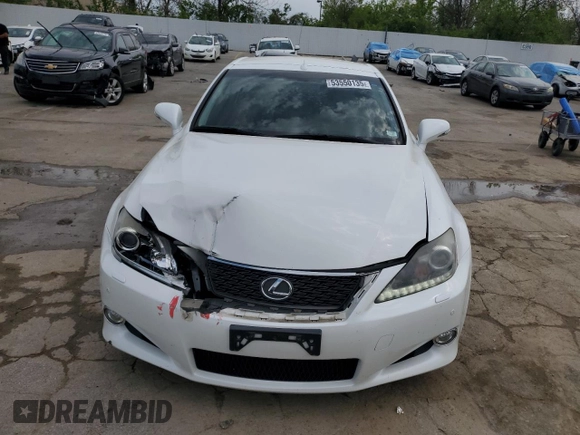 2012 Lexus IS 250 C with VIN JTHFF2C23C2524901, listed as a Copart auction lot 53550135 with 67,652 mi miles and Salvage title. Bid and sale history available at DreamBid. Image 5.