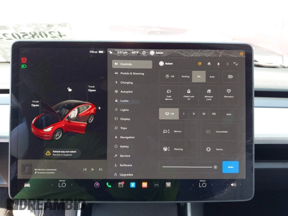2020 Tesla Model 3 Long Range with VIN 5YJ3E1EB5LF783269, listed as a IAAI auction lot 42085024 with 80,939 mi miles. Bid and sale history available at carsss.com. Image 17.