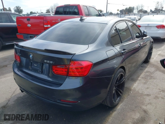 2013 BMW 3 Series 328i xDrive with VIN WBA3B5C55DF590806, listed as a IAAI auction lot 41759329 with 99,847 mi miles. Bid and sale history available at carsss.com. Image 4.