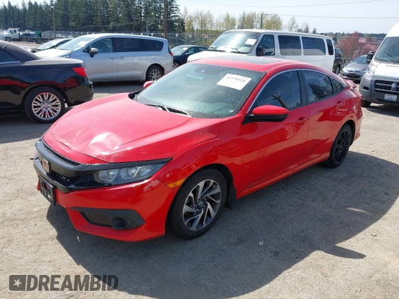 2016 Honda Civic Sedan EX with VIN 2HGFC2F82GH501246, listed as a IAAI auction lot 41970521 with 187,311 mi miles. Bid and sale history available at carsss.com. Image 2.