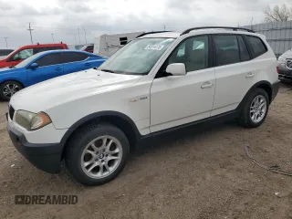 2004 BMW X3 2.5i with VIN WBXPA73424WB24749, listed as a Copart auction lot 54554075 with 166,954 mi miles and Clean Title. Bid and sale history available at DreamBid. Image 1.
