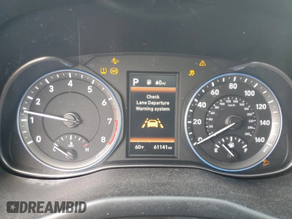 2021 Hyundai Kona Limited with VIN KM8K3CA58MU670529, listed as a Copart auction lot 46647445 with 61,141 mi miles and Salvage Title. Bid and sale history available at carsss.com. Image 9.