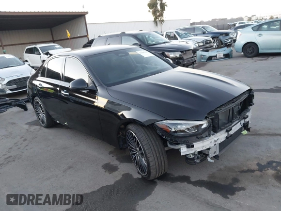 2024 Mercedes-Benz C 300 with VIN W1KAF4GB6RR209503, listed as a IAAI auction lot 41298368 with 10,182 mi miles and . Bid and sale history available at DreamBid. Image 1.