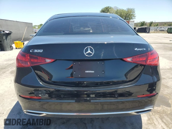 2022 Mercedes-Benz C 300 with VIN W1KAF4HB4NR036945, listed as a Copart auction lot 52818815 with 6,068 mi miles and Salvage title. Bid and sale history available at DreamBid. Image 6.