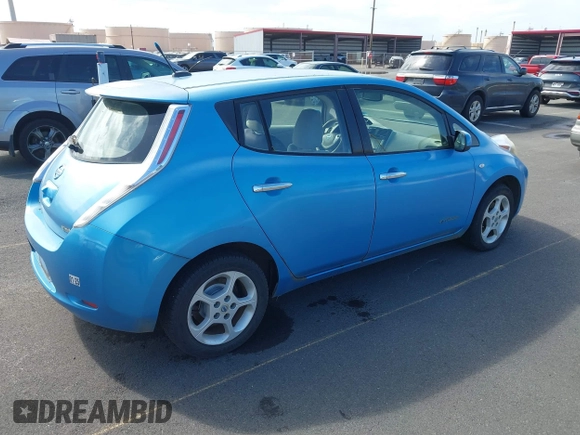 2011 Nissan LEAF SL-e with VIN JN1AZ0CP1BT008549, listed as a IAAI auction lot 41469574 with 72,264 mi miles. Bid and sale history available at carsss.com. Image 4.