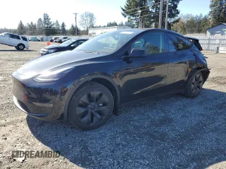 2024 Tesla Model Y with VIN 7SAYGDED3RF151577, listed as a Copart auction lot 47218425 with 20,338 mi miles and Salvage Title. Bid and sale history available at DreamBid. Image 1.