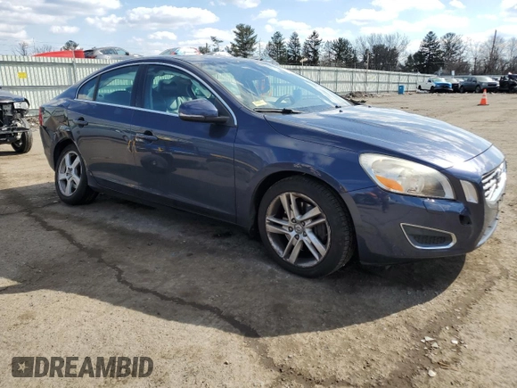 2013 Volvo S60 T5 Premier with VIN YV1612FS5D1218067, listed as a Copart auction lot 46903005 with 61,668 mi miles and Salvage title. Bid and sale history available at DreamBid. Image 4.
