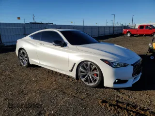2021 Infiniti Q60 Red Sport 400 with VIN JN1FV7LK3MM530255, listed as a Copart auction lot 82806824 with 27,540 mi miles and Salvage title. Bid and sale history available at DreamBid. Image 4.