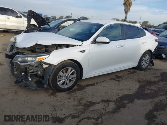 2018 Kia Optima LX with VIN 5XXGT4L37JG184209, listed as a IAAI auction lot 41905891 with 109,931 mi miles. Bid and sale history available at carsss.com. Image 2.