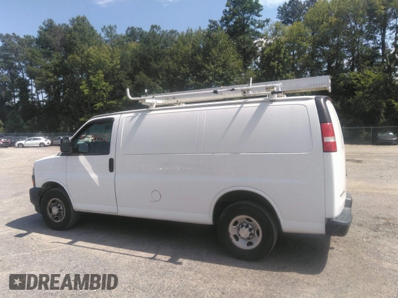 2019 Chevrolet Express Cargo with VIN 1GCWGAFPXK1240332, listed as a IAAI auction lot 42846352 with 99,506 mi miles and . Bid and sale history available at DreamBid. Image 14.