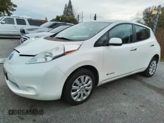2015 Nissan LEAF SV with VIN 1N4AZ0CPXFC321799, listed as a Copart auction lot 35754823 with 55,371 mi miles. Bid and sale history available at carsss.com. Image 1.
