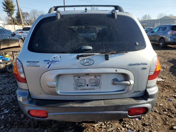 2004 Hyundai Santa Fe GLS with VIN KM8SC73D54U725708, listed as a Copart auction lot 46287865 with 56,032 mi miles and Clean Title. Bid and sale history available at carsss.com. Image 6.
