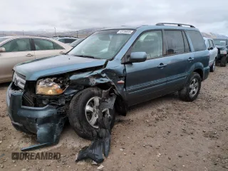 2006 Honda Pilot EX-L with VIN 2HKYF18606H510828, listed as a Copart auction lot 43736835 with 247,008 mi miles and Salvage Title. Bid and sale history available at DreamBid. Image 1.