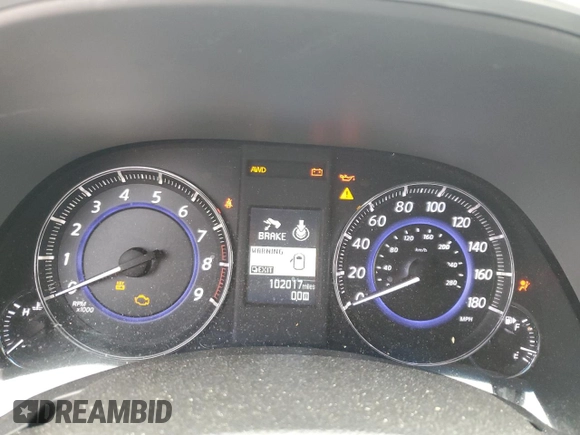 2017 Infiniti QX70 z VIN JN8CS1MW6HM414016, wystawiony jako Copart lot #57485265 z przebiegiem 102 017 mil mil oraz Szkoda całkowita • Salvage title. Historia ofert i sprzedaży dostępna na DreamBid. Obrazek 9.