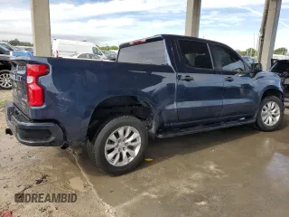 2022 Chevrolet Silverado 1500 Custom with VIN 1GCPWBEK0NZ234645, listed as a Copart auction lot 87376734 with 44,332 mi miles and Non Repairable. Bid and sale history available at DreamBid. Image 3.
