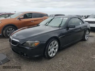 2004 BMW 6 Series 645Ci with VIN WBAEK73484B260208, listed as a Copart auction lot 75266104 with 0 mi miles and Salvage Title. Bid and sale history available at carsss.com. Image 1.