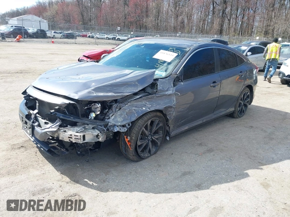 2020 Honda Civic Sedan Sport with VIN 2HGFC2F81LH511700, listed as a IAAI auction lot 41876533 with 79,610 mi miles. Bid and sale history available at carsss.com. Image 17.