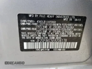 2014 Subaru Crosstrek Limited z VIN JF2GPAKC5E8204178, wystawiony jako Copart lot #55100855 z przebiegiem 96 134 mil mil oraz Szkoda całkowita • Salvage title. Historia ofert i sprzedaży dostępna na DreamBid. Obrazek 14.
