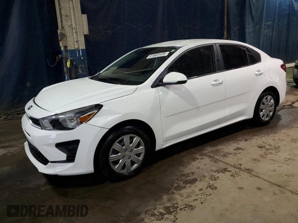 2021 Kia Rio S with VIN 3KPA24AD4ME407002, listed as a Copart auction lot 41602435 with 32,666 mi miles and Salvage Title. Bid and sale history available at DreamBid. Image 1.
