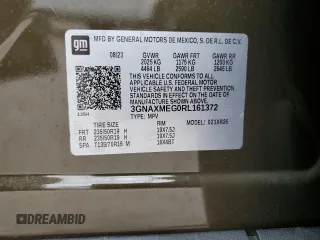 2024 Chevrolet Equinox RS with VIN 3GNAXMEG0RL161372, listed as a Copart auction lot 76330864 with 11,312 mi miles and Salvage title. Bid and sale history available at DreamBid. Image 15.