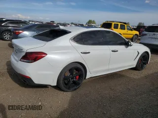 2021 Genesis G70 3.3T with VIN KMTG74LEXMU070081, listed as a Copart auction lot 72065504 with 73,851 mi miles and Clean Title. Bid and sale history available at carsss.com. Image 3.