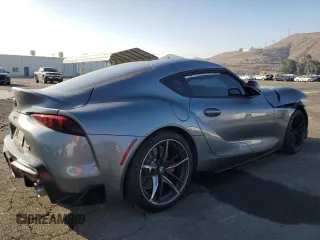 2021 Toyota GR Supra 3.0 with VIN WZ1DB0C04MW038391, listed as a Copart auction lot 83372814 with 0 mi miles and Salvage Title. Bid and sale history available at carsss.com. Image 3.