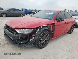 2021 Audi S4 Premium Plus with VIN WAUB4AF49MA031306, listed as a Copart auction lot 51076474 with 13,102 mi miles. Bid and sale history available at carsss.com. Image 1.