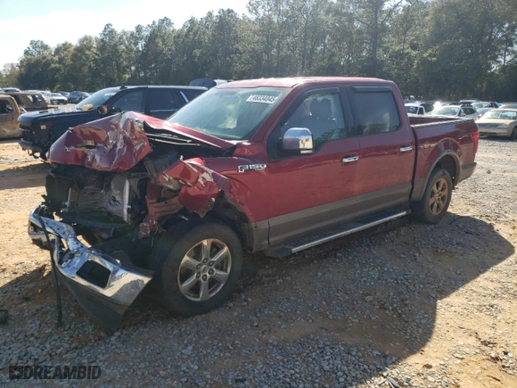 2018 Ford F-150 XL with VIN 1FTEW1C59JFD24385, listed as a Copart auction lot 48334045 with 160,471 mi miles and Salvage Title. Bid and sale history available at carsss.com. Image 1.