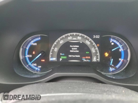 2020 Toyota RAV4 Hybrid XSE with VIN JTME6RFV3LD502316, listed as a Copart auction lot 43389425 with 39,670 mi miles and Salvage Title. Bid and sale history available at carsss.com. Image 9.