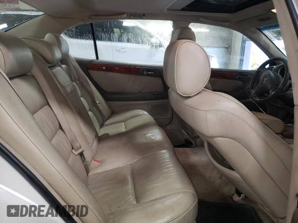 2003 Lexus GS 300 z VIN JT8BD69S130186526, wystawiony jako Copart lot #49101635 z przebiegiem 179 018 mil mil oraz Szkoda całkowita • Salvage title. Historia ofert i sprzedaży dostępna na DreamBid. Obrazek 10.