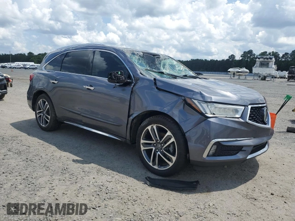 2017 Acura MDX Advance with VIN 5FRYD3H8XHB001445, listed as a Copart auction lot 60492425 with 139,450 mi miles and Salvage title. Bid and sale history available at DreamBid. Image 4.