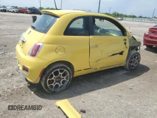 2013 FIAT 500 Sport with VIN 3C3CFFBR2DT739877, listed as a Copart auction lot 50648455 with 71,494 mi miles and Salvage Title. Bid and sale history available at carsss.com. Image 3.