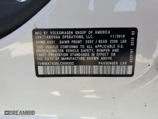2020 Volkswagen Passat 2.0T R-Line with VIN 1VWMA7A39LC006332, listed as a Copart auction lot 47356655 with 72,560 mi miles and Salvage Title. Bid and sale history available at carsss.com. Image 13.