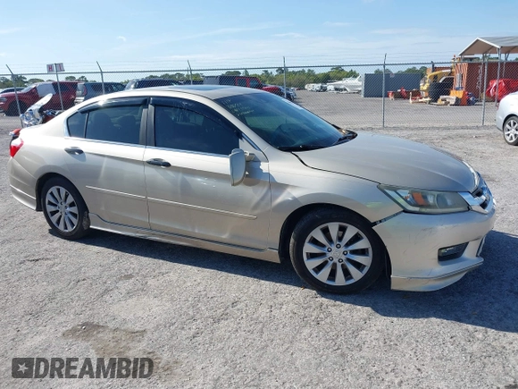 2014 Honda Accord EX-L with VIN 1HGCR2F82EA062207, listed as a IAAI auction lot 39063521 with 116,835 mi miles and . Bid and sale history available at carsss.com. Image 14.