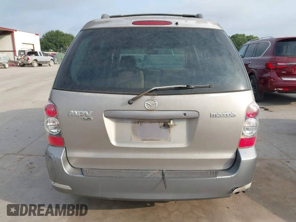 2005 Mazda MPV LX with VIN JM3LW28A550556310, listed as a IAAI auction lot 42148786 with 376,021 mi miles. Bid and sale history available at carsss.com. Image 16.
