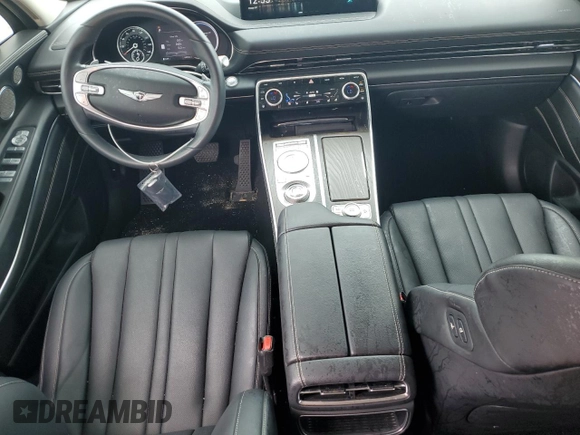 2022 Genesis GV80 with VIN KMUHB4SB6NU097950, listed as a Copart auction lot 70235364 with 63,062 mi miles and Salvage Title. Bid and sale history available at DreamBid. Image 8.
