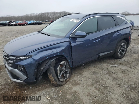 2025 Hyundai Tucson SEL with VIN 5NMJBCDE3SH475490, listed as a Copart auction lot 49822975 with 3,328 mi miles and Salvage Title. Bid and sale history available at carsss.com. Image 1.