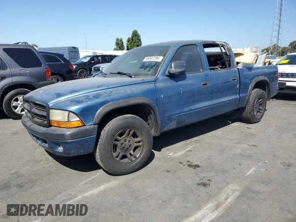 2003 Dodge Dakota Sport with VIN 1D7HL38X33S144315, listed as a Copart auction lot 65842394 with 0 mi miles and Salvage Title. Bid and sale history available at carsss.com. Image 1.