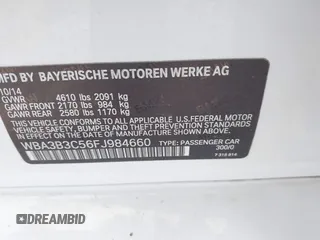 2015 BMW 3 Series 328i xDrive with VIN WBA3B3C56FJ984660, listed as a IAAI auction lot 42046128 with Not provided miles and . Bid and sale history available at DreamBid. Image 9.