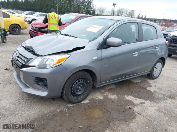 2021 Mitsubishi Mirage ES with VIN ML32AUHJ3MH013961, listed as a IAAI auction lot 41906703 with 40191 miles. Bid and sale history available at carsss.com. Image 22.