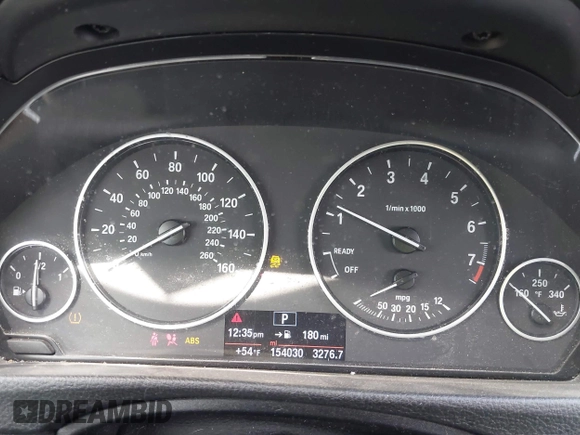 2015 BMW 3 Series 328i with VIN WBA3C1C5XFK117788, listed as a IAAI auction lot 41752178 with 154,030 mi miles and . Bid and sale history available at carsss.com. Image 7.