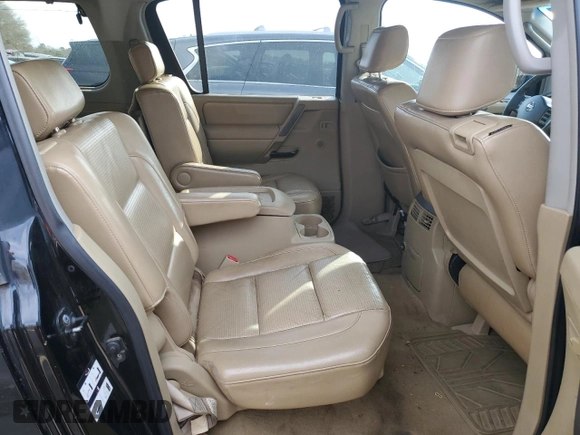 2006 Nissan Armada LE z VIN 5N1AA08A86N734102, wystawiony jako Copart lot #42944385 z przebiegiem 241 609 mil mil oraz Szkoda całkowita • Salvage title. Historia ofert i sprzedaży dostępna na DreamBid. Obrazek 10.