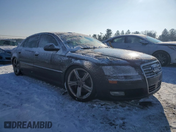 2010 Audi A8 z VIN WAURVAFA7AN007320, wystawiony jako Copart lot #88761015 z przebiegiem Nie podano mil oraz Szkoda całkowita • Salvage title. Historia ofert i sprzedaży dostępna na DreamBid. Obrazek 4.