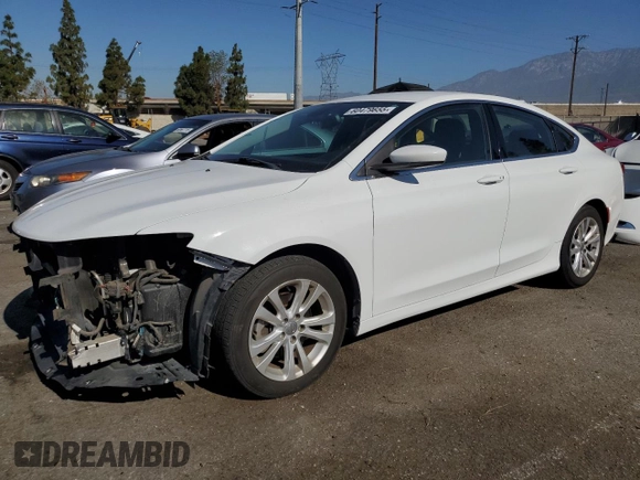 2015 Chrysler 200 Limited with VIN 1C3CCCABXFN660648, listed as a Copart auction lot 60479655 with 121,348 mi miles and Salvage title. Bid and sale history available at DreamBid. Image 1.