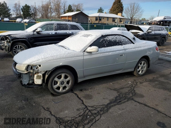 2001 Toyota Solara SE with VIN 2T1FF28P81C515762, listed as a Copart auction lot 51391405 with 228,343 mi miles and Salvage Title. Bid and sale history available at carsss.com. Image 1.