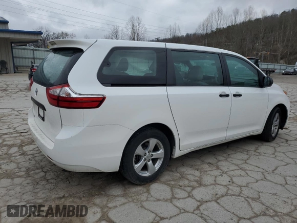 2017 Toyota Sienna L with VIN 5TDZZ3DC4HS785327, listed as a Copart auction lot 49284405 with 86,225 mi miles and Salvage Title. Bid and sale history available at DreamBid. Image 3.